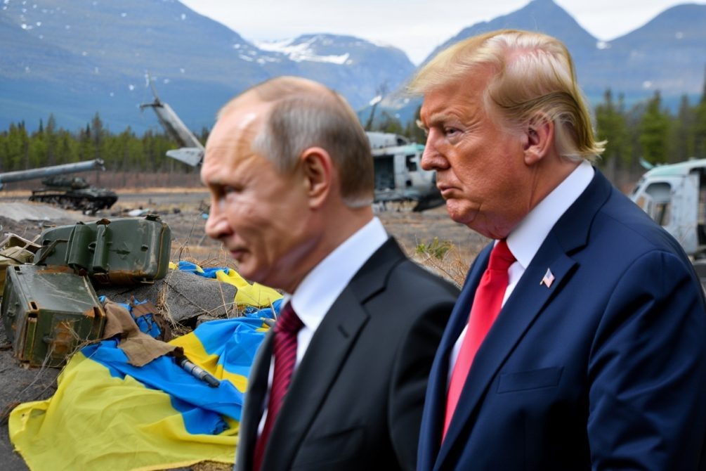   Встреча Путина и Трампа решит судьбу Украины. Иллюстрация: Блокнот