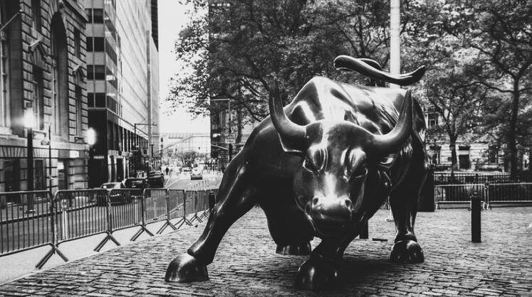    pinterest На сей раз перед "Атакующим быком" с Уолл-стрит не биржевой медведь, а настоящий тореадор