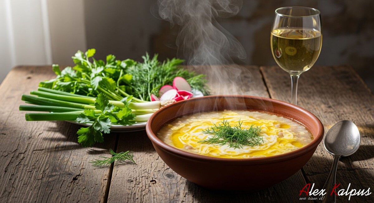 Это настоящий и вкусный суп из лобио с маслом и яйцами по-грузински (ლობიანი წვნიანი კარაქითა და კვერცხით)!