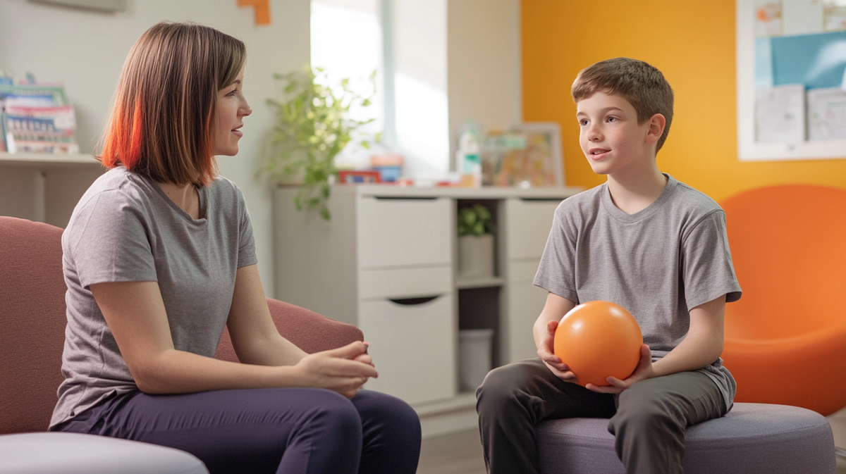 Нейропсихолог и Вова на курсе нейрозанятий  "Шаг"