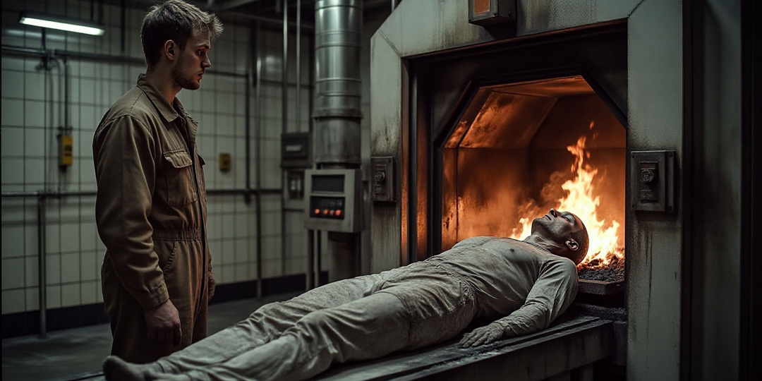 Я оператор крематория. Мы не смогли сжечь тело бездомного. Теперь я храню то, что от него осталось, и оно стучит изнутри.