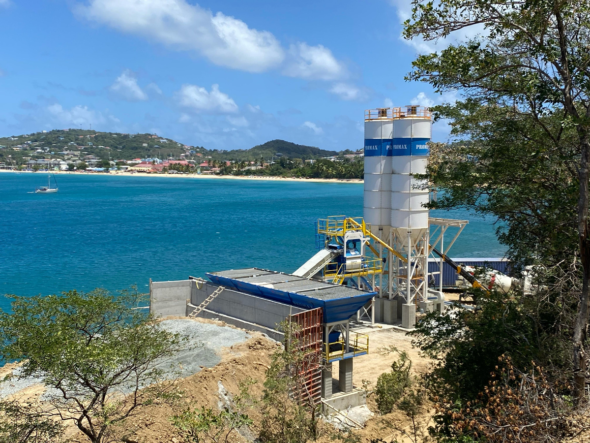 Бетонный завод Promax на Карибах.