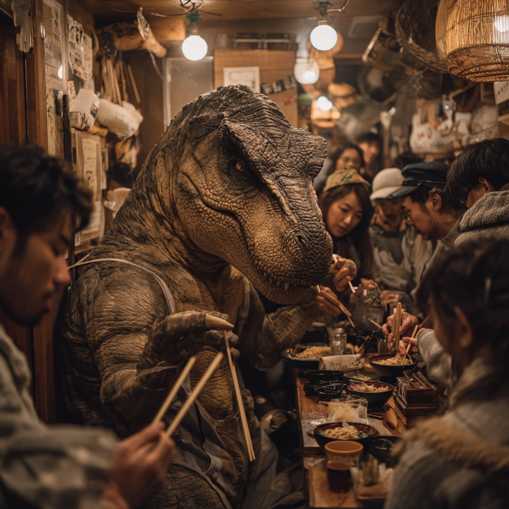 Тираннозавр за ужином 