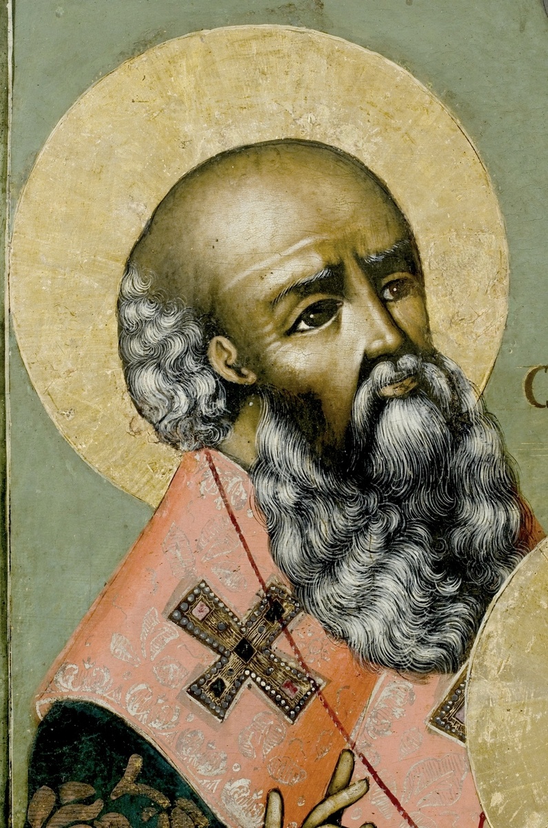 Святитель Григорий Богослов, архиепископ Константинопольский, фрагмент иконы, Ярославль