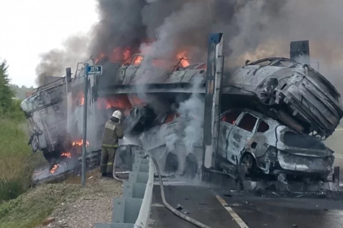    Раскрыты подробности и последствия жёсткого ДТП с автовозом на трассе в ЕАО