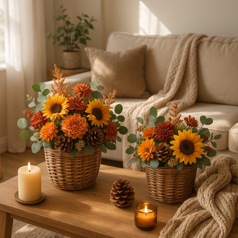    Секреты создания уютных сезонных флористических композиций в ротанговых корзинах: декорируй свой дом красиво и просто! Loza