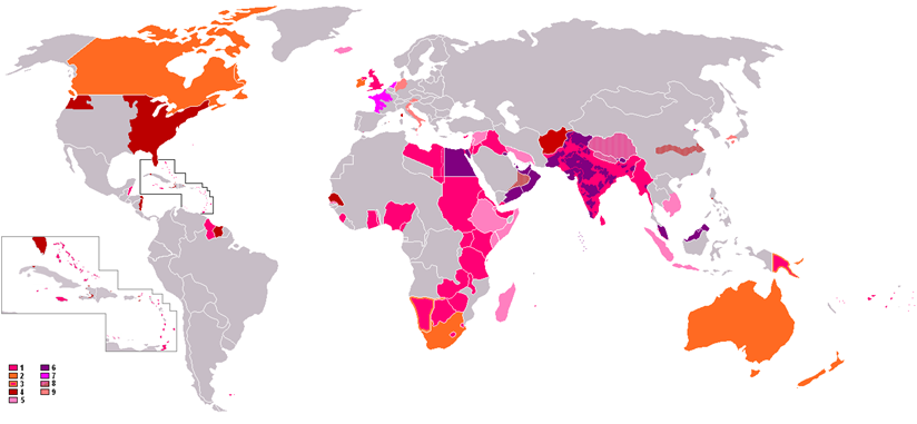 Карта Британской Империи