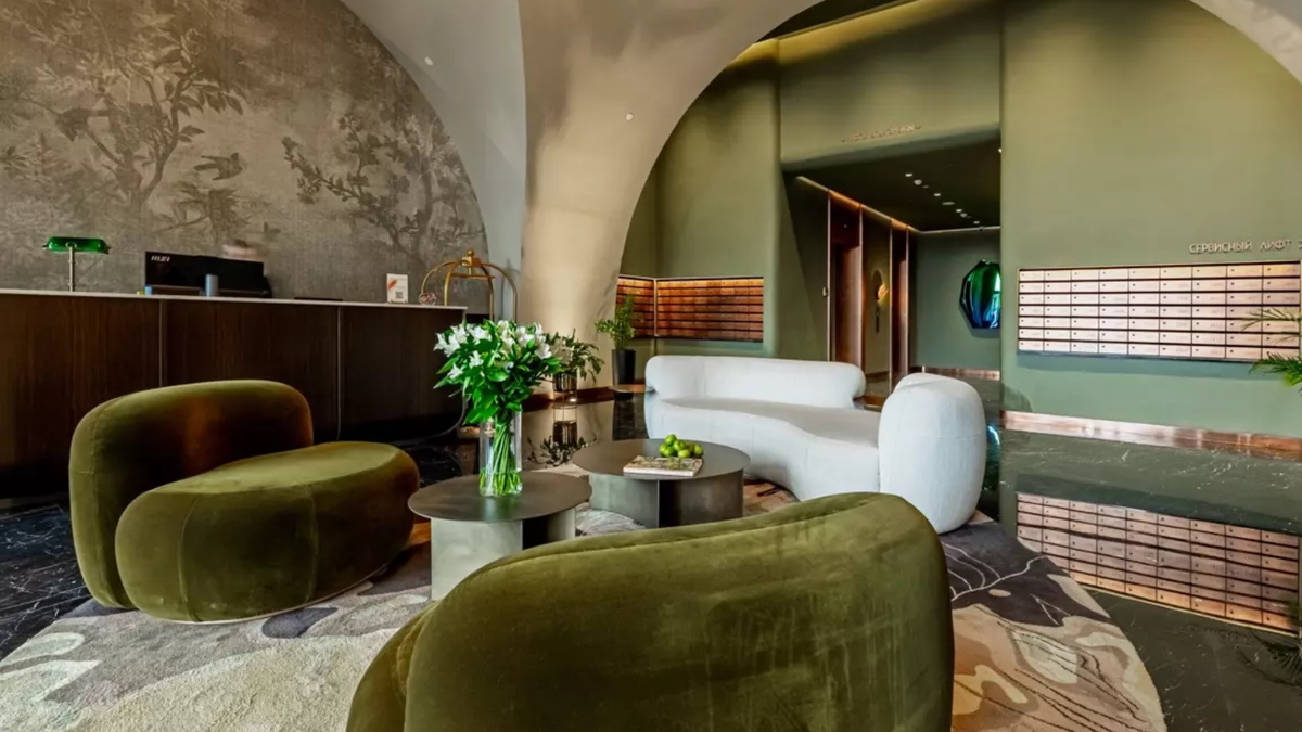 Лобби в ЖК «Поклонная 9»