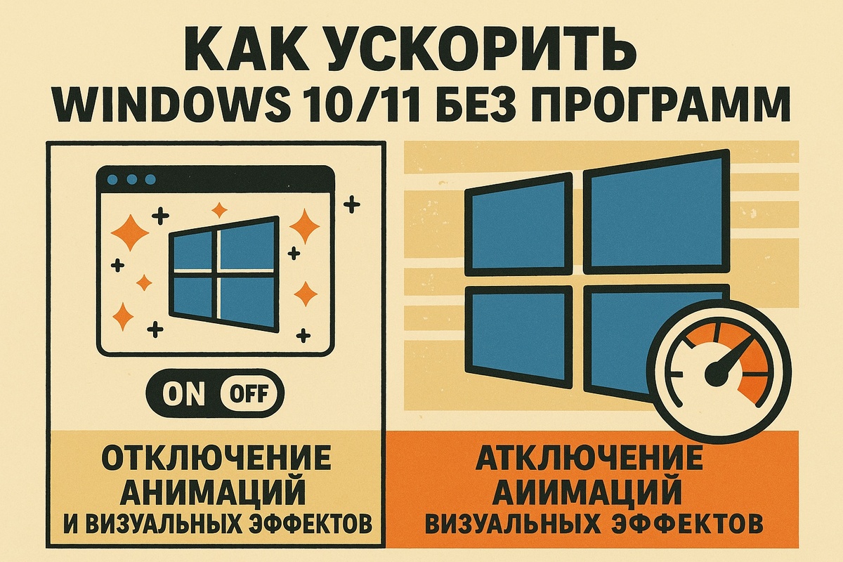 Ускоряем Windows 10 и 11 без программ — 4 лайфхака, которые реально работают в 2025