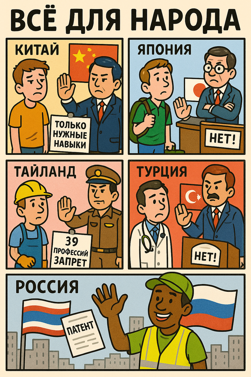 Квоты, налоги, запреты: как страны ставят барьеры ради своих людей (и почему у нас иначе)