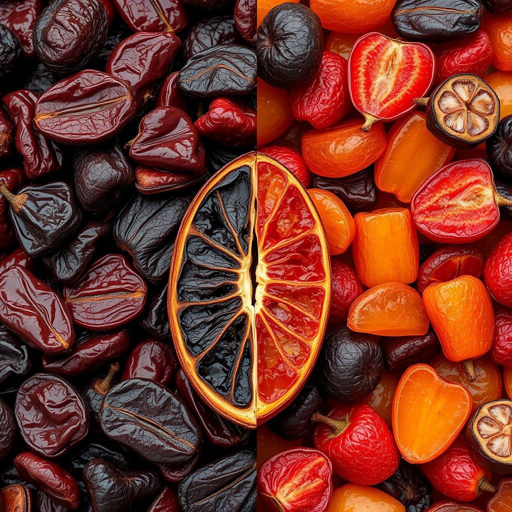 сухофрукты натуральные и с химией