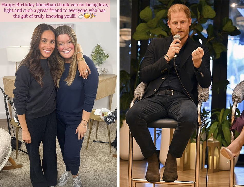 Ближайшие подруги Меган, в том числе Джейми Керн Лима, которая сфотографировалась с герцогиней, отметили её 44-й день рождения серией восторженных постов в социальных сетях. Почему, если уж на то пошло, на прошлой неделе, когда она праздновала свой 44-й день рождения, опубликовав свою фотографию в одиночестве, она лишь вскользь упомянула своего мужа? Герцогиня лишь вскользь поблагодарила «моего мужа», даже не назвав его имени. 