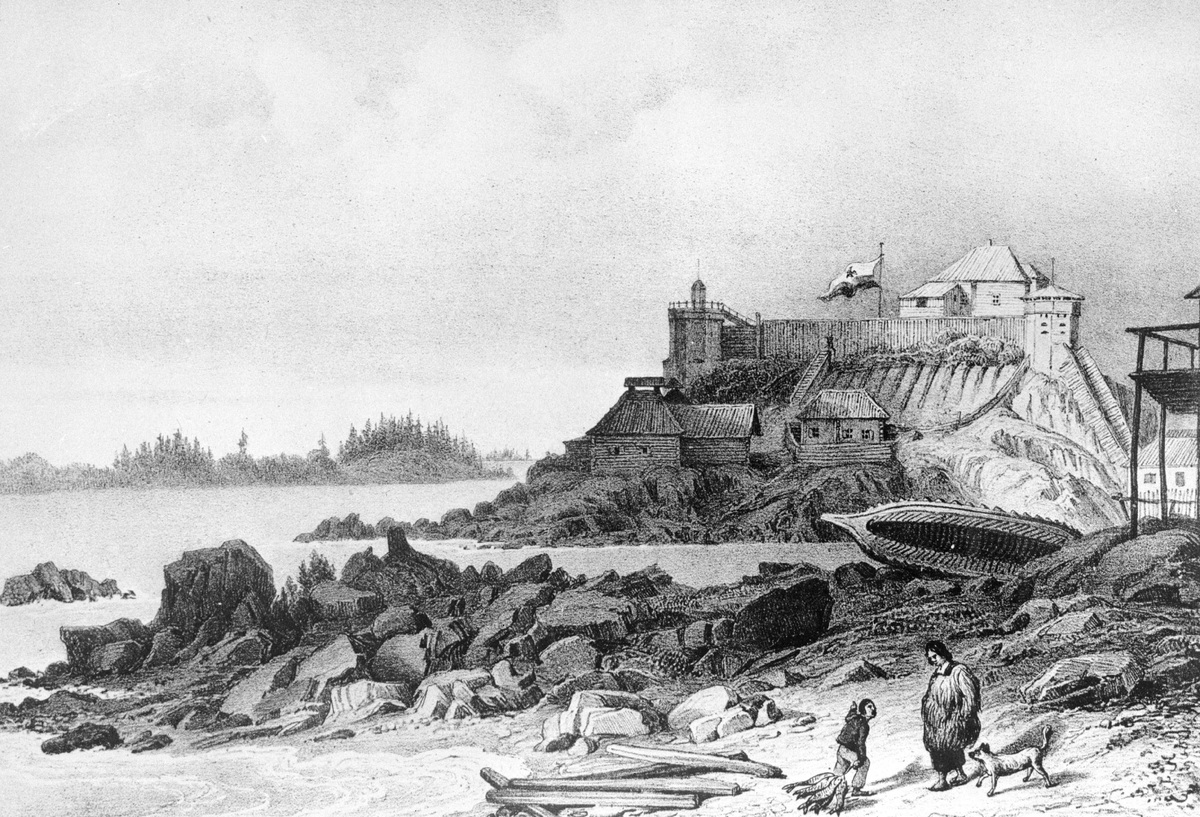 Three Lions / Getty Images📷Штаб-квартира Российско-Американской компании в Ситке, штат Аляска