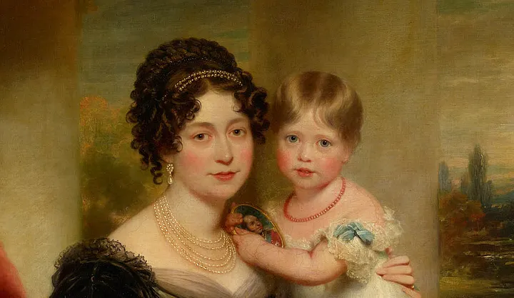 Картина принцесс Виктории и Александрины, Уильям Бичи, 1821 г