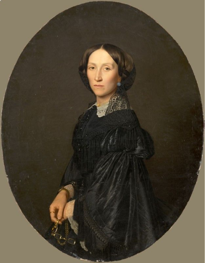 Ф.М. Славянский. Портрет Веры Николаевны фон Дервиз, урождённой Тиц. 1858 год. Холст, масло, размеры 103,5 х 81 см (овал). В собрании ГРМ.