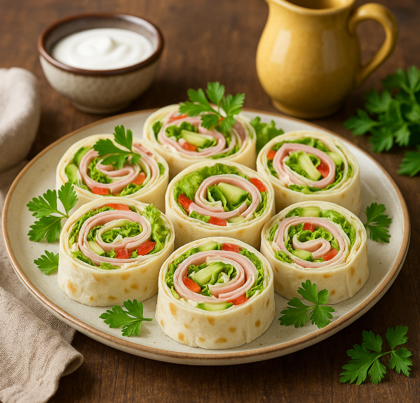 Рулет из лаваша с ветчиной рецепты от Дарики