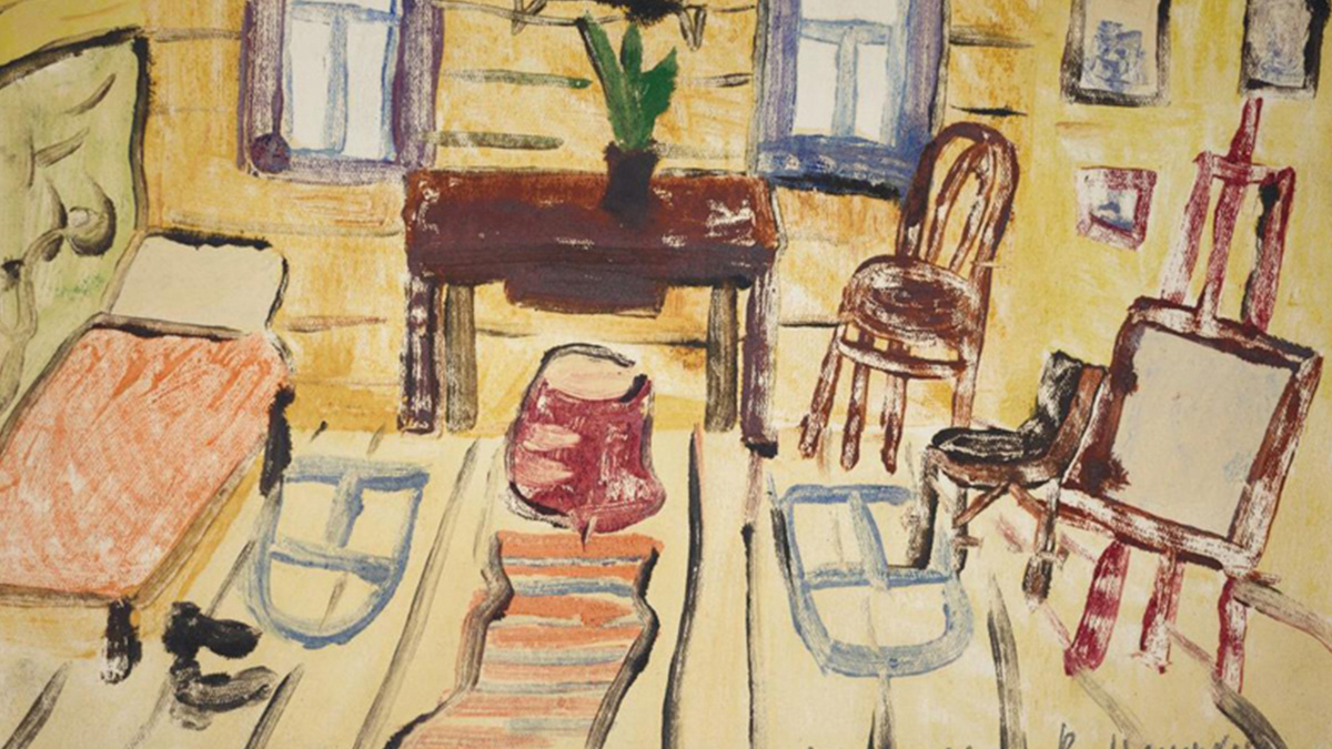  Владимир Немухин - Прилуки. В большой комнате, 1956 г. Источник: https://clck.ru/3NeQy6