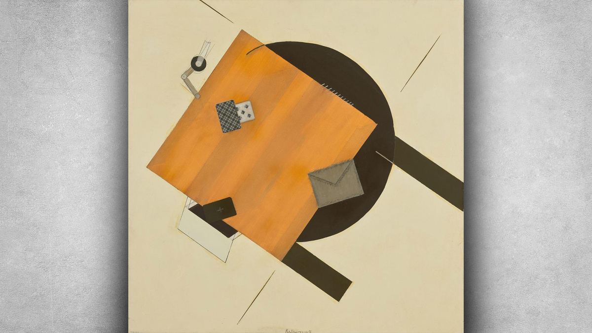 Владимир Немухин - Композиция с черным кругом, 1996 г. Источник: https://clck.ru/3NeQy6