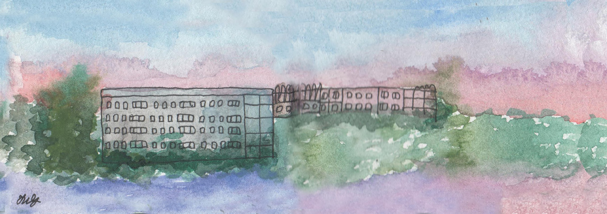 Самая первая работа акварелью из первого тома Мятного лета