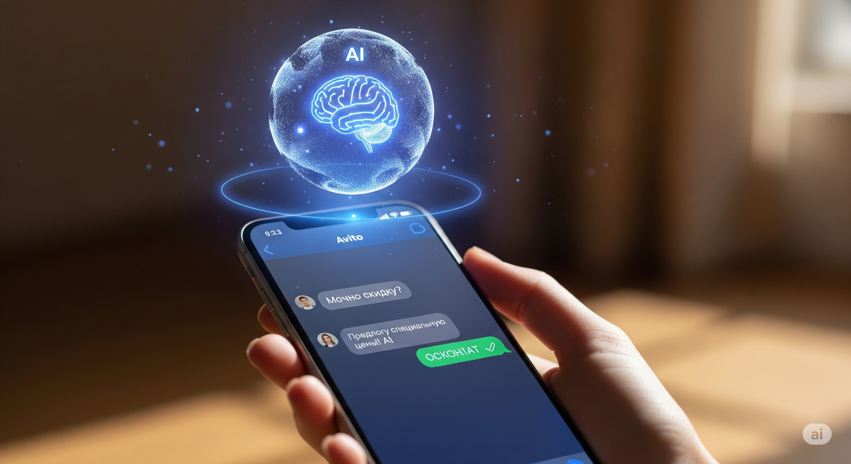 Вы устали писать «Да, торг возможен» по 20 раз в день? С помощью ИИ в Авито можно подготовить шаблоны ответов на частые вопросы, и отправлять их в один клик.