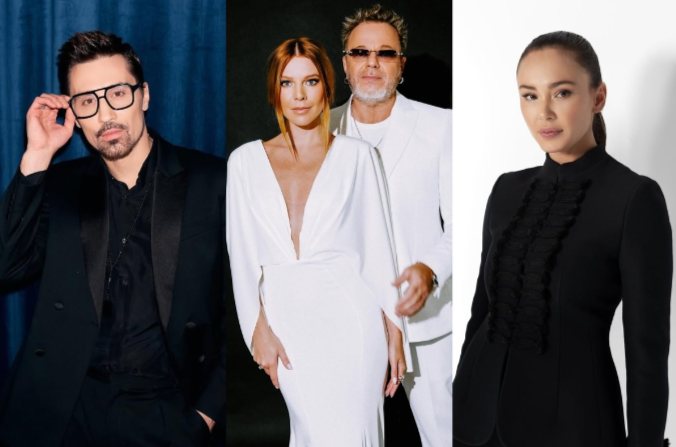 Наставники нового сезона детского "Голоса. Дима Билан, Владимир Пресняков и Наталья Подольская, Аида Гарифуллина.