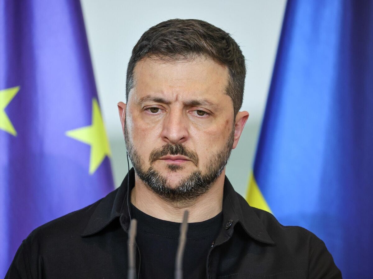    Владимир Зеленский после онлайн-встречи европейских лидеров с президентом США Дональдом Трампом в Берлине© Getty Images / Omer Messinger