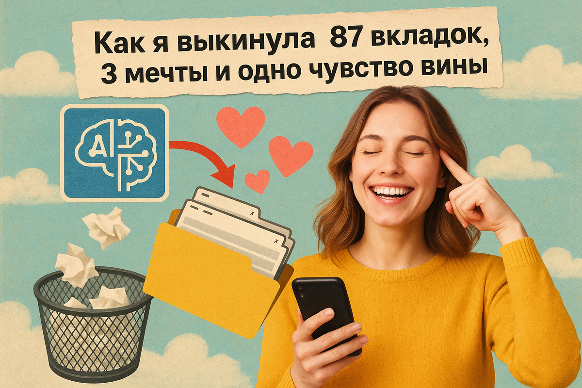 Как выкинуть 87 вкладок, 3 мечты и одно чувство вины
