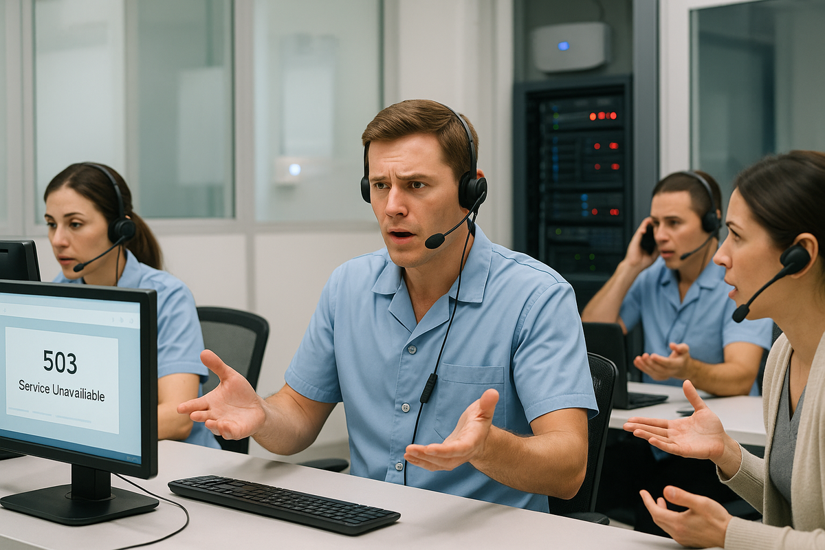 Перебои в работе IT коллцентра, 1С и сайта