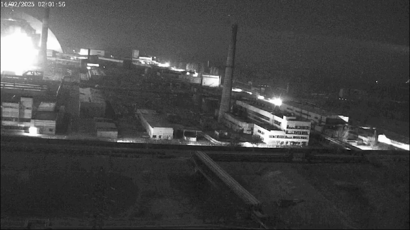    Февральский удар беспилотником по саркофагу Чернобыльской АЭС, который Киев пытался выдать за очередное "русское злодеяние". Источник: ТГ-канал "Военная хроника"