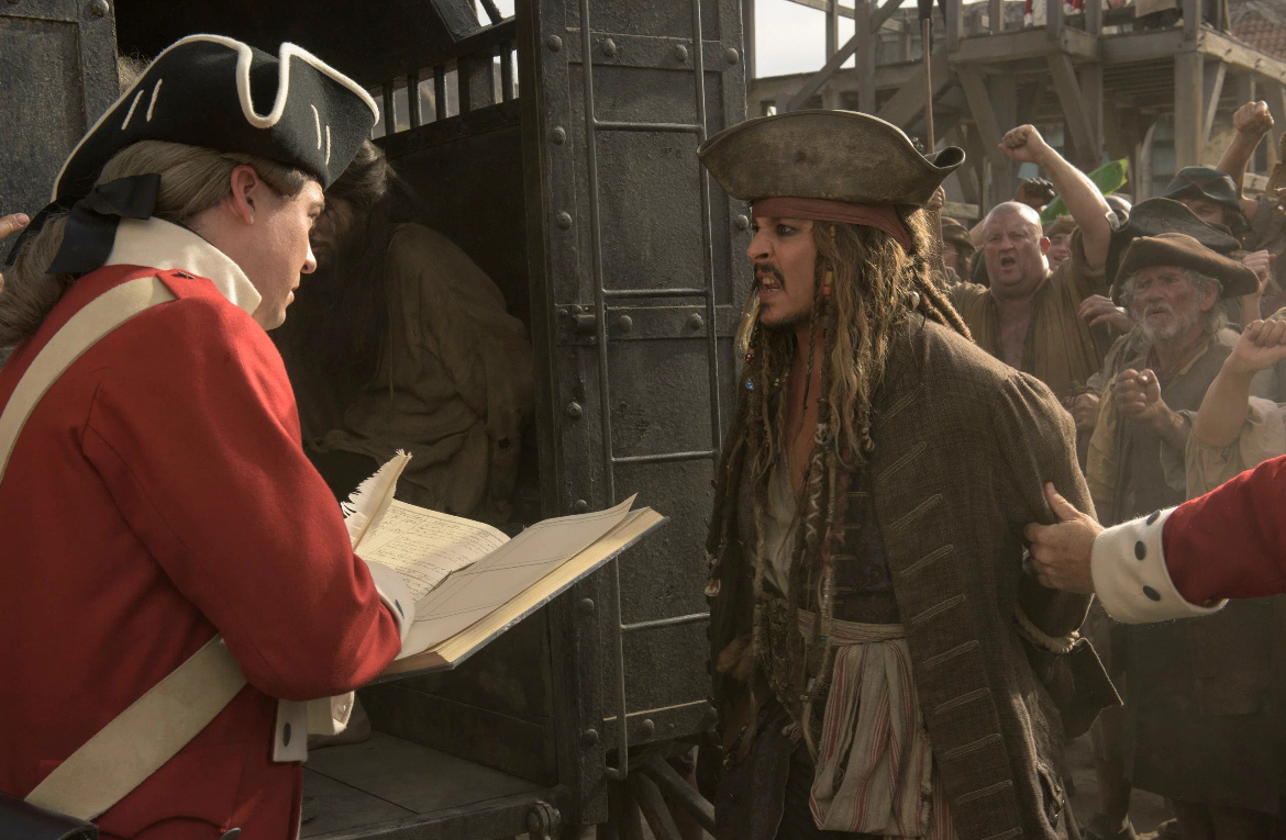 Кадр из фильма «Пираты Карибского моря: Мертвецы не рассказывают сказки», 2017, США.