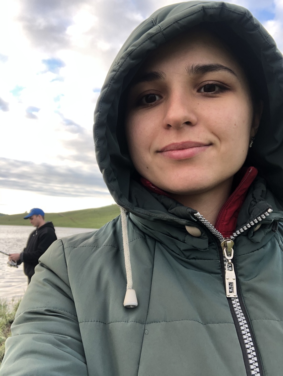 На рыбалке с мужем