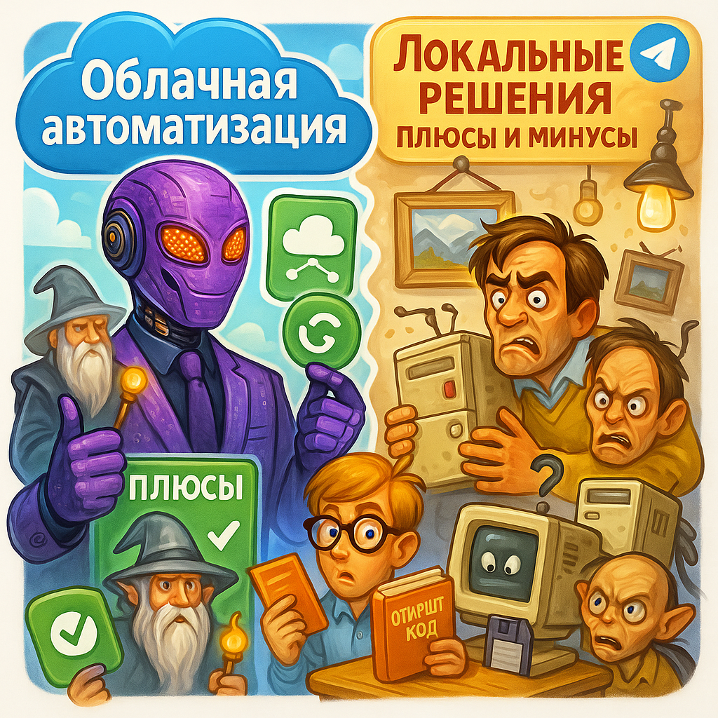    Облако против Локала: Насколько Make и Zapier обгонят ваши привычные решения? Дмитрий Попов | Comandos.ai