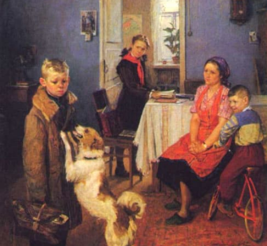 Картина "Опять двойка", источник - https://www.sdamna5.ru/opyat_dvojka_reshetnikov