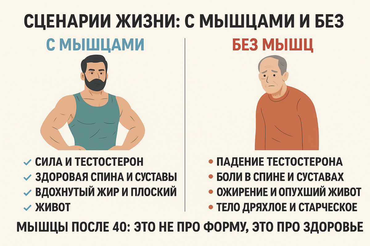 Мышцы ( не как у качка) залог долголетия