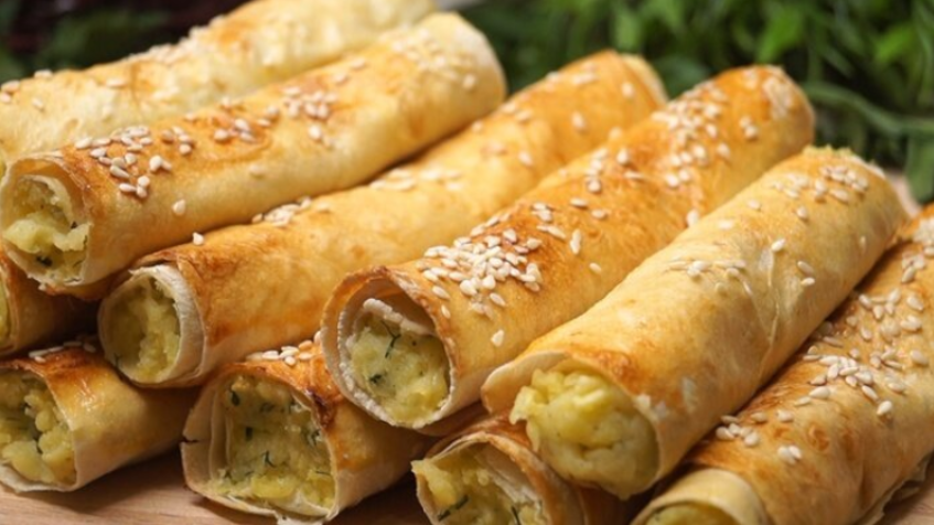 Трубочки из лаваша: закуска на скорую руку, готовлю к ужину или как перекус, например в дорогу