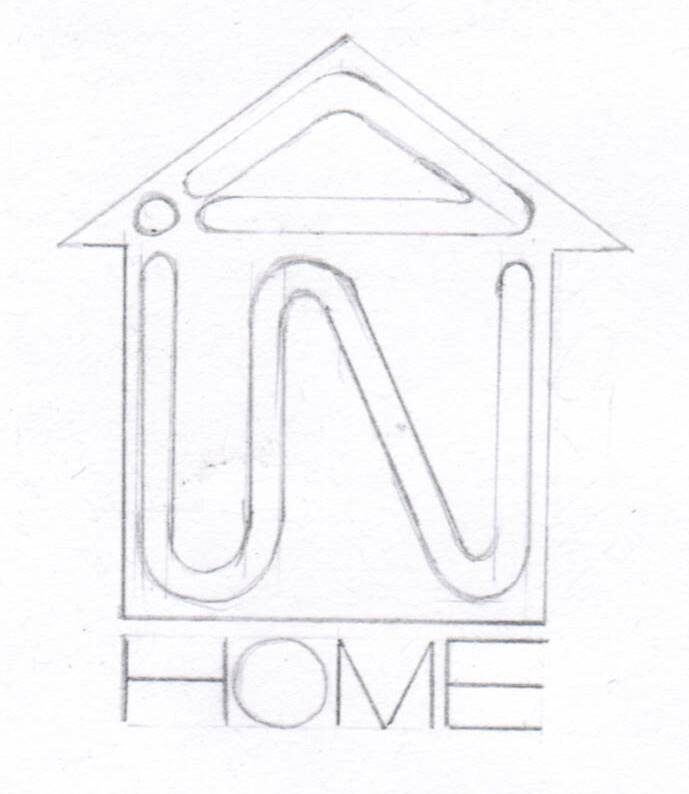 Набросок логотипа. Рисунок выполнен вручную человеком, которому было не безразлично