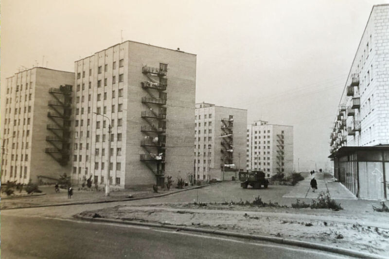    Фотография нового жилого квартала в 11 квартале (1975 год)