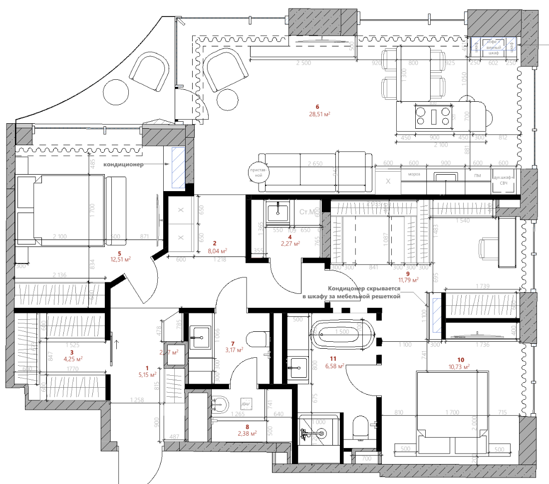 Разработанная планировка от команды UFORMS 