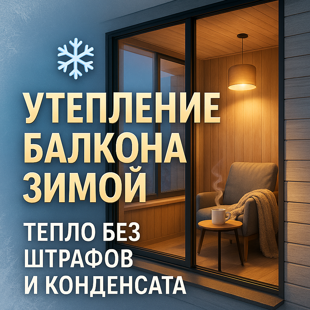 Утеплении балкона зимой