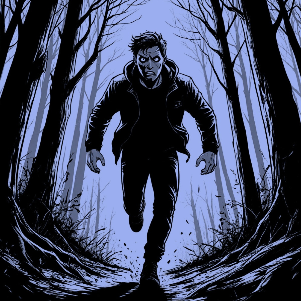 Бегство через лес было сплошным потоком чистой животной паники.