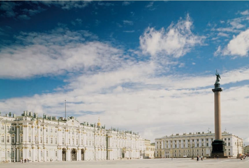 Вид Эрмитажа со стороны Дворцовой площади.
Архитектор Ф. Б. Растрелли. 1754–1762