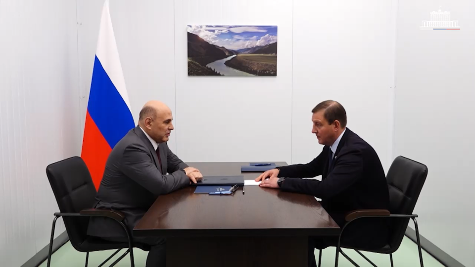    Михаил Мишустин и Андрей Турчак. Источник: t.me/government_rus