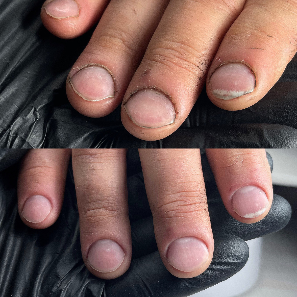 Моя работа, выполнен мужской аппартный маникюр До/После 🔥