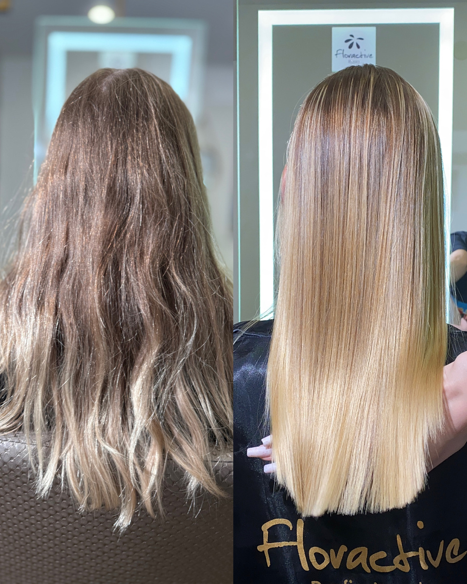 Нанопластика на осветленный волос