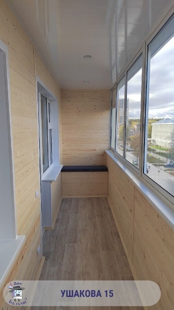 Обшивка балкона со шкафом