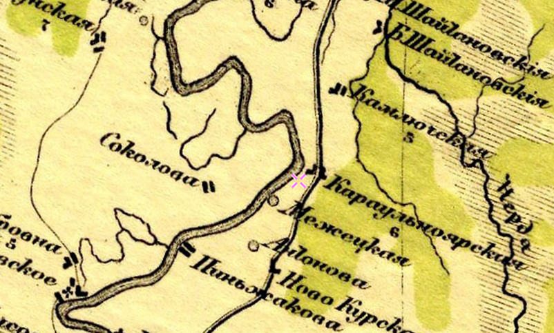 Фрагмент карты Стрельбицкого издания 1919-1921. Восток.