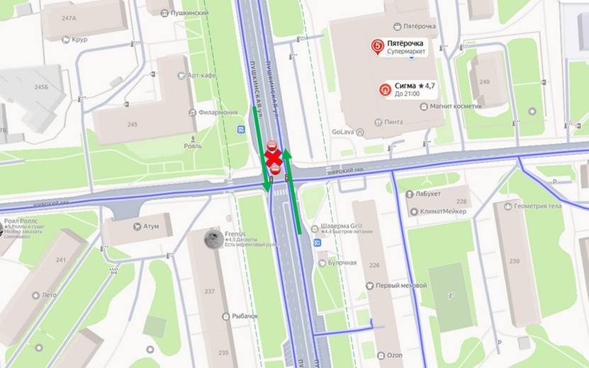    Перекресток Пушкинская – Широкий вновь сузят в Ижевске