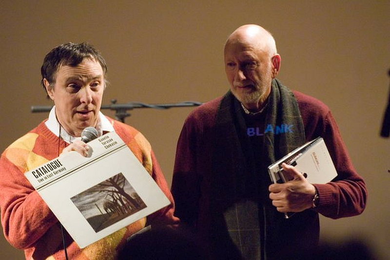 Дмитрий Ухов и глава лейбла Leo Records Лео Фейгин, 2009 (фото: Кирилл Мошков)