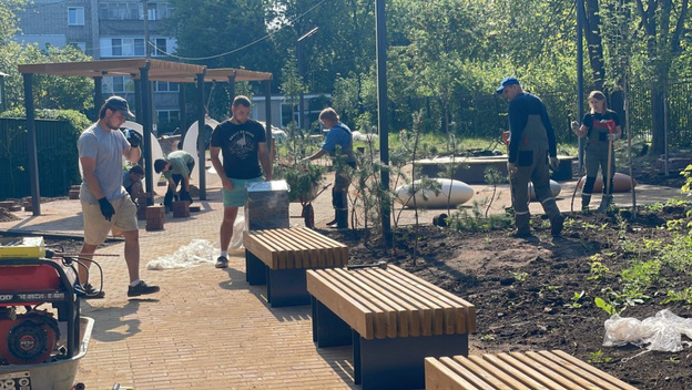    На Северной набережной Кирова появится новый зеленый сквер с горными соснами