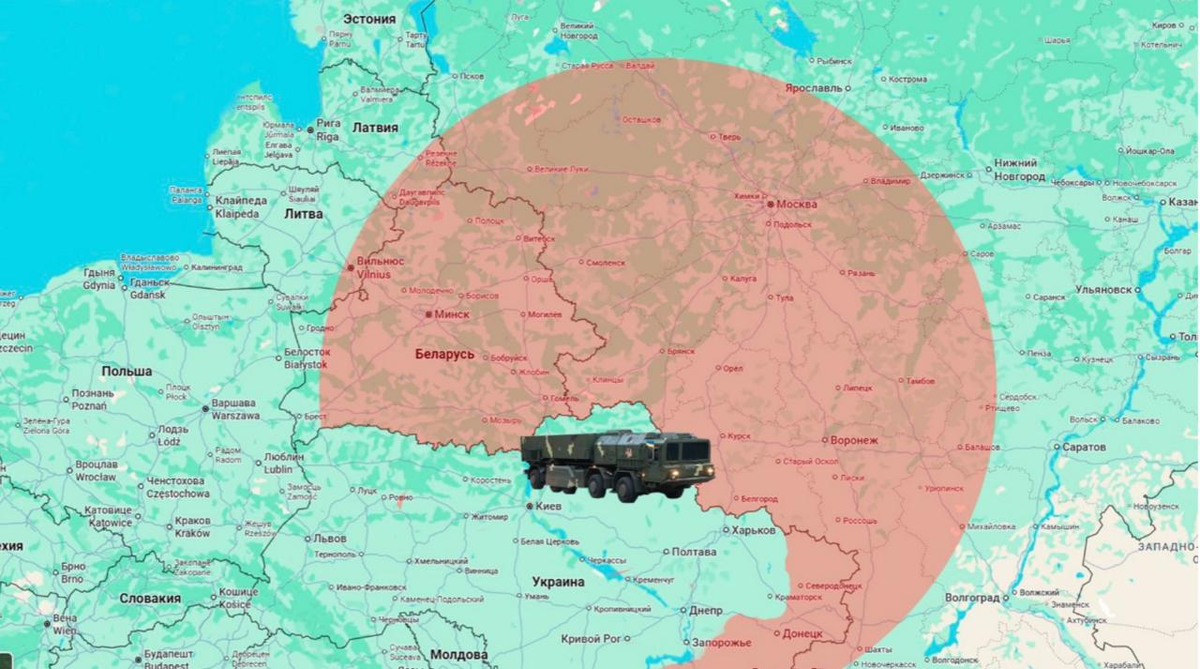 Карту с радиусом поражения украинских баллистических ракет «Сапсан», если бы они запускались с территории, подконтрольной киевскому режиму, опубликовало ФСБ.
